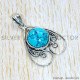 Turquoise 925 Sterling Silver Pendant (SJWP-1065)