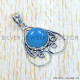 Blue Chalcedony 925 Sterling Silver Pendant (SJWP-1066)