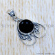 Black Onyx 925 Sterling Silver Pendant (SJWP-1068)