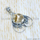 Golden Rutile 925 Sterling Silver Pendant (SJWP-1070)
