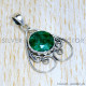Emerald 925 Sterling Silver Pendant (SJWP-1072)