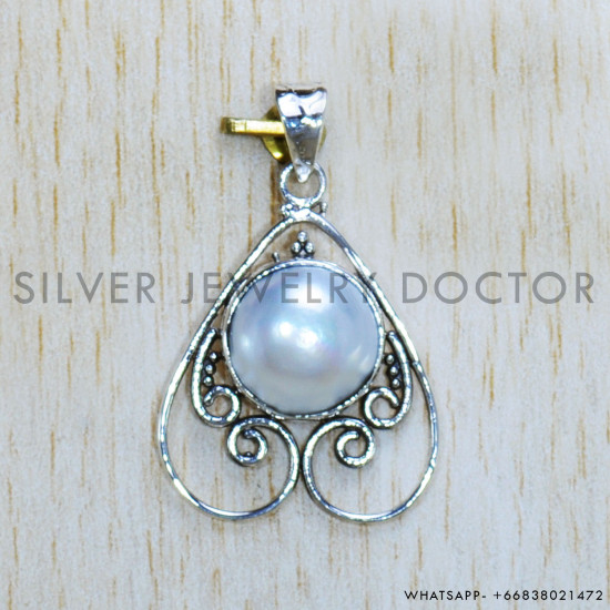 Pearl 925 Sterling Silver Pendant (SJWP-1076)