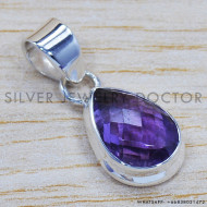 Amethyst 925 Sterling Silver Pendant (SJWP-108) Amethyst 925 Sterling Silver Pendant (SJWP-108)