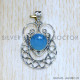 Blue Chalcedony 925 Sterling Silver Pendant (SJWP-1080)