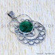 Emerald 925 Sterling Silver Pendant (SJWP-1085)