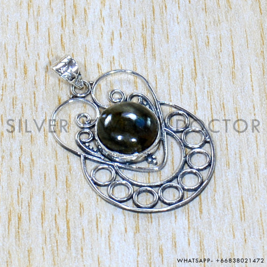 Labradorite 925 Sterling Silver Pendant (SJWP-1087)