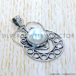 Pearl 925 Sterling Silver Pendant (SJWP-1091)