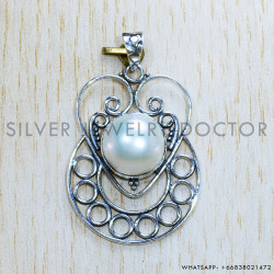 Pearl 925 Sterling Silver Pendant (SJWP-1091)