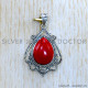 Coral 925 Sterling Silver Pendant (SJWP-1099)