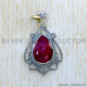 Ruby 925 Sterling Silver Pendant (SJWP-1104)