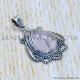 Rose Quartz 925 Sterling Silver Pendant (SJWP-1108)