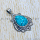 Turquoise 925 Sterling Silver Pendant (SJWP-1110)