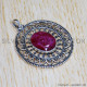 Ruby 925 Sterling Silver Pendant (SJWP-1116)