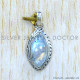 Rainbow Moonstone 925 Sterling Silver Pendant (SJWP-1117)