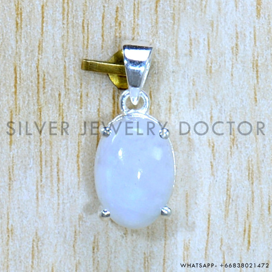 Rainbow Moonstone 925 Sterling Silver Pendant (SJWP-1126)