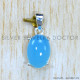 Blue Chalcedony 925 Sterling Silver Pendant (SJWP-1127)