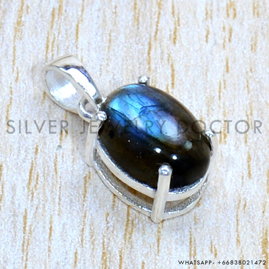 Labradorite 925 Sterling Silver Pendant (SJWP-1129)