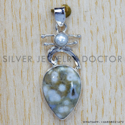 Pearl 925 Sterling Silver Pendant (SJWP-113) Pearl 925 Sterling Silver Pendant (SJWP-113)