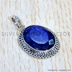 Sapphire 925 Sterling Silver Pendant (SJWP-1133)