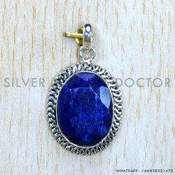 Sapphire 925 Sterling Silver Pendant (SJWP-1133)