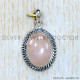 Rose Quartz 925 Sterling Silver Pendant (SJWP-1134)