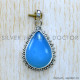 Blue Chalcedony 925 Sterling Silver Pendant (SJWP-1139)