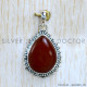 Carnelian 925 Sterling Silver Pendant (SJWP-1142)