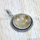 Golden Rutile 925 Sterling Silver Pendant (SJWP-1148)