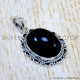 Black Onyx 925 Sterling Silver Pendant (SJWP-1152)