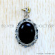 Black Onyx 925 Sterling Silver Pendant (SJWP-1152)