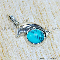 Turquoise 925 Sterling Silver Pendant (SJWP-1156) Turquoise 925 Sterling Silver Pendant (SJWP-1156)
