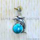 Turquoise 925 Sterling Silver Pendant (SJWP-1156)