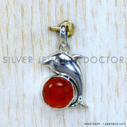 Carnelian 925 Sterling Silver Pendant (SJWP-1157)