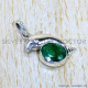 Emerald 925 Sterling Silver Pendant (SJWP-1158)