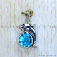 Blue Topaz 925 Sterling Silver Pendant (SJWP-1162)