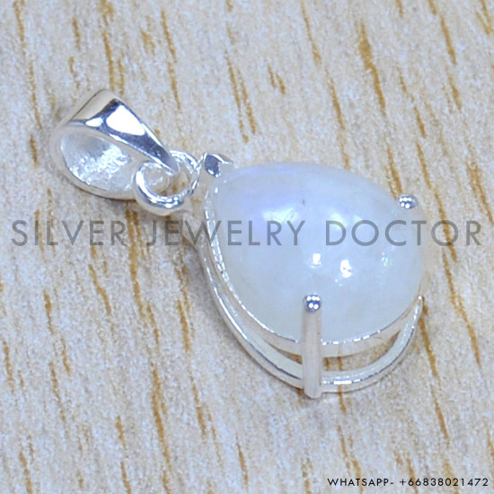 Rainbow Moonstone 925 Sterling Silver Pendant (SJWP-1168)