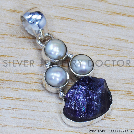 Amethyst 925 Sterling Silver Pendant (SJWP-117) Amethyst 925 Sterling Silver Pendant (SJWP-117)