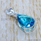 Blue Topaz 925 Sterling Silver Pendant (SJWP-1170)