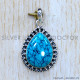 Turquoise 925 Sterling Silver Pendant (SJWP-1172)