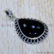 Black Onyx 925 Sterling Silver Pendant (SJWP-1175)