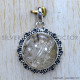 Golden Rutile 925 Sterling Silver Pendant (SJWP-1177)