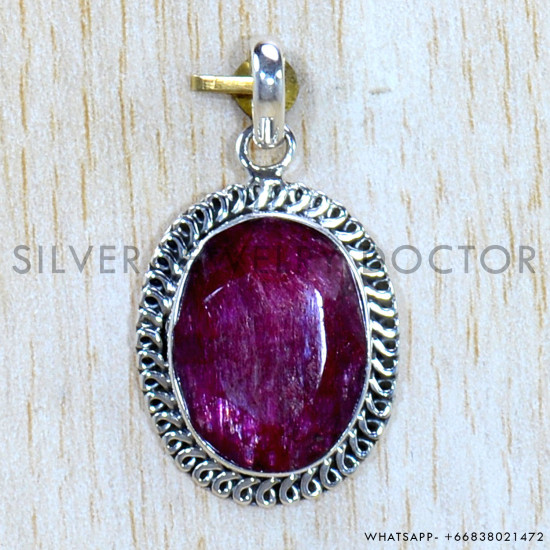 Ruby 925 Sterling Silver Pendant (SJWP-1186)