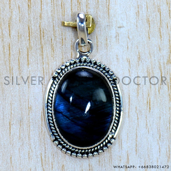 Labradorite 925 Sterling Silver Pendant (SJWP-1194)