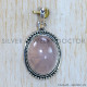 Rose Quartz 925 Sterling Silver Pendant (SJWP-1196)