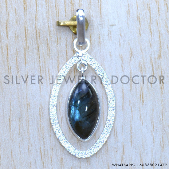 Labradorite 925 Sterling Silver Pendant (SJWP-1200)