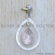Rose Quartz 925 Sterling Silver Pendant (SJWP-1202)