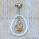 Golden Rutile 925 Sterling Silver Pendant (SJWP-1203)