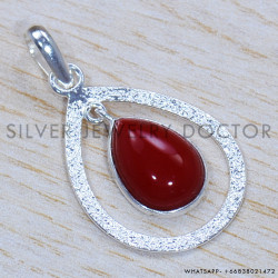 Coral 925 Sterling Silver Pendant (SJWP-1206)