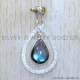 Labradorite 925 Sterling Silver Pendant (SJWP-1209)