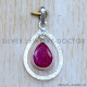 Ruby 925 Sterling Silver Pendant (SJWP-1213)